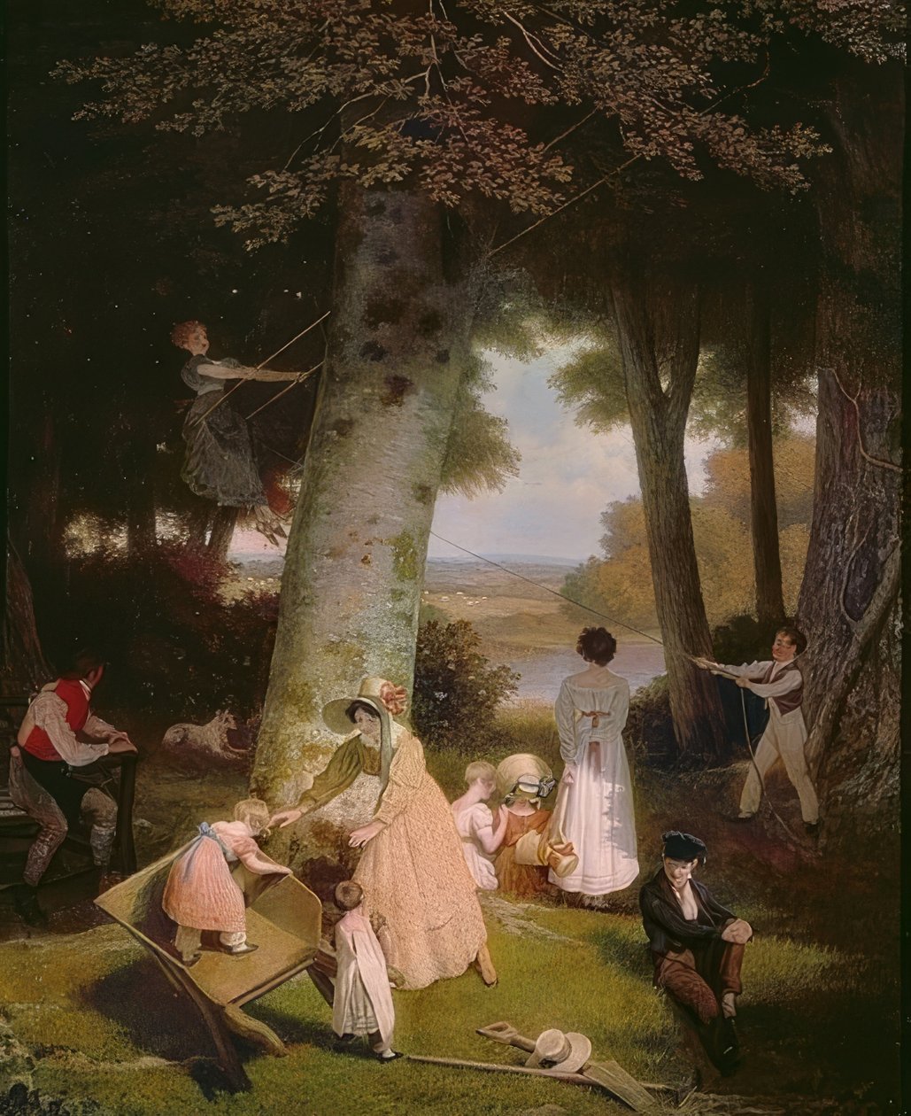 Lekplatsen (La Place de Jeux). 1830 av Jacques Laurent Agasse