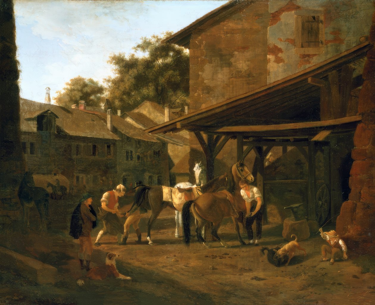 Smedjan i Lausanne av Jacques-Laurent Agasse
