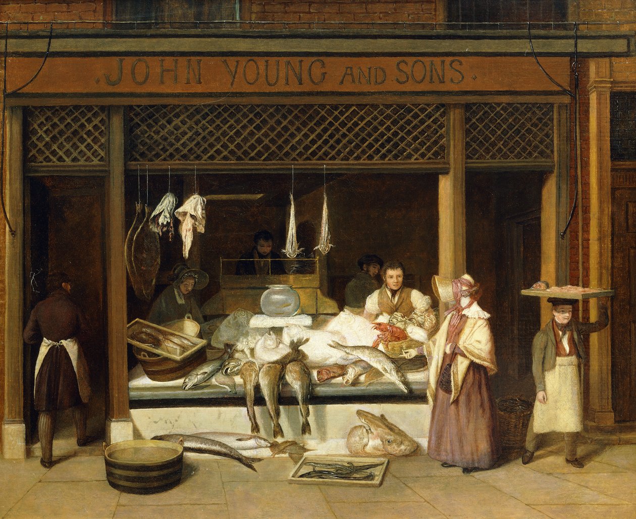 John Young och söner, fiskhandlare, av Jacques Laurent Agasse
