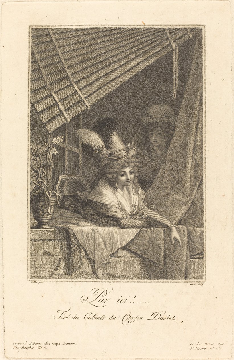 Den här vägen av Jacques Louis Copia after Jean Baptiste Mallet