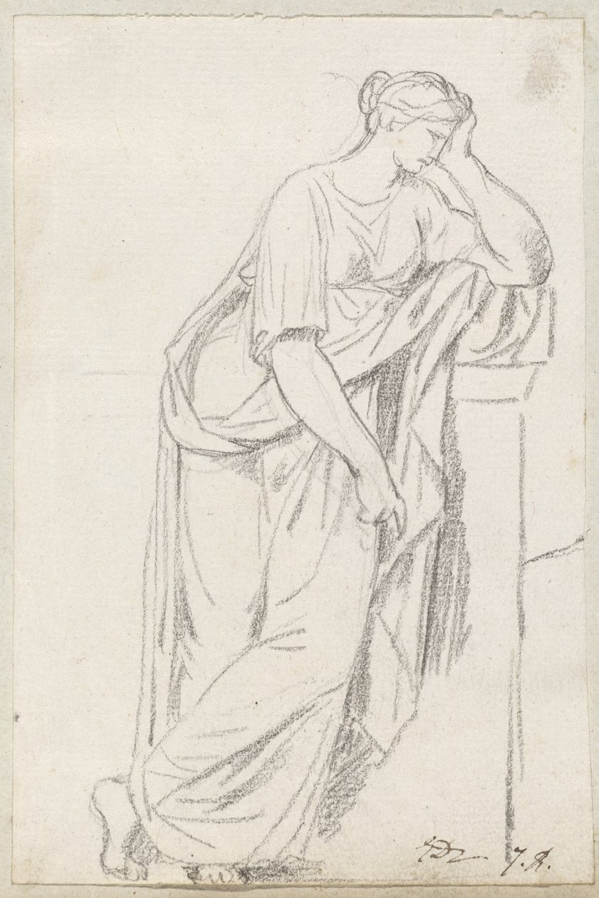En musa från musernas sarkofag av Jacques Louis David