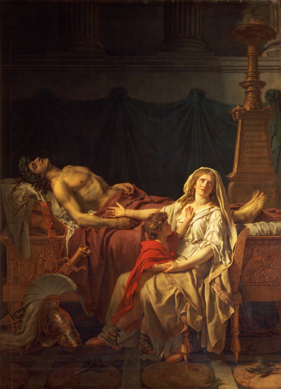 Andromache sörjer Hector av Jacques Louis David