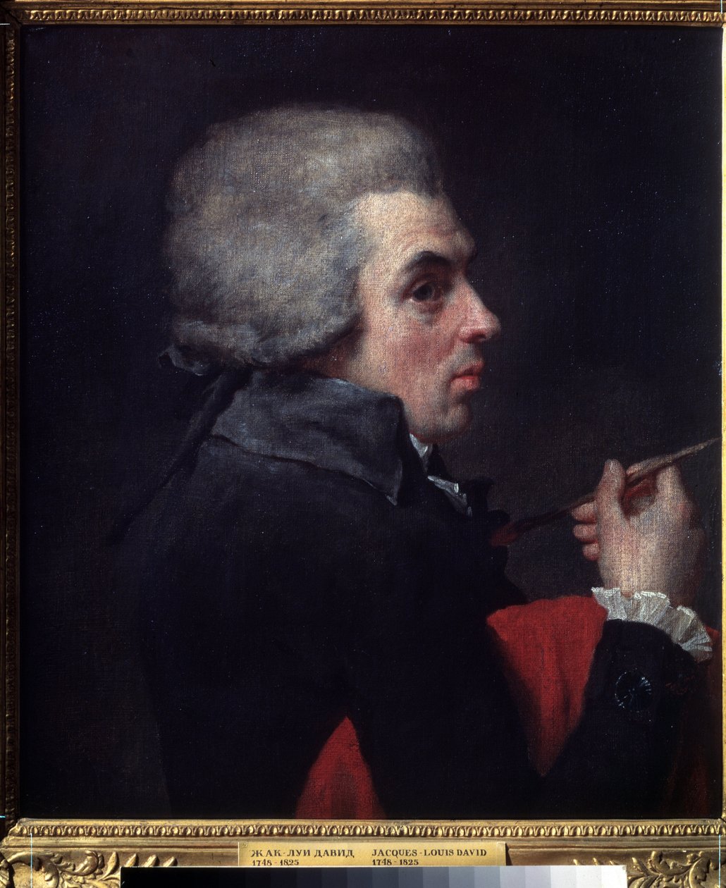 ""Autoportrait"" (Självporträtt) Målning av Jacques Louis David (1748-1825) cirka 1789 Pushkin Museum, Moskva av Jacques Louis David