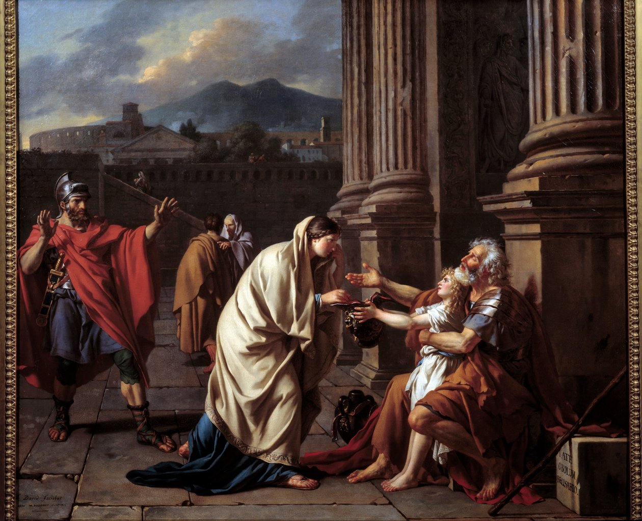 Belisaire (500-565) frågar efter alumon. (Belisarios - Flavius Belisarius) Målning av Jacques Louis David (1748-1825) av Jacques Louis David
