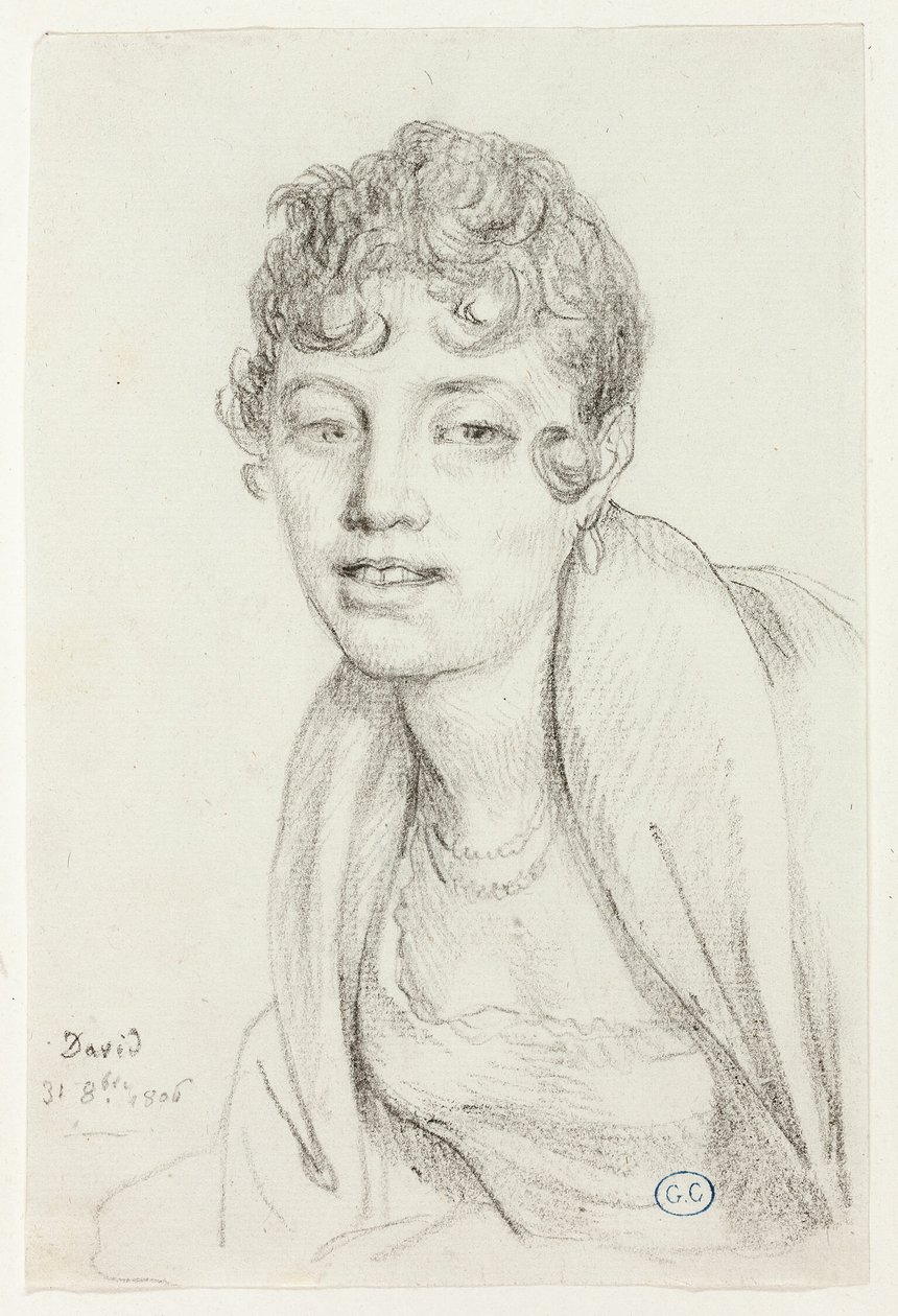 Byst av Angelique Mongez av Jacques Louis David