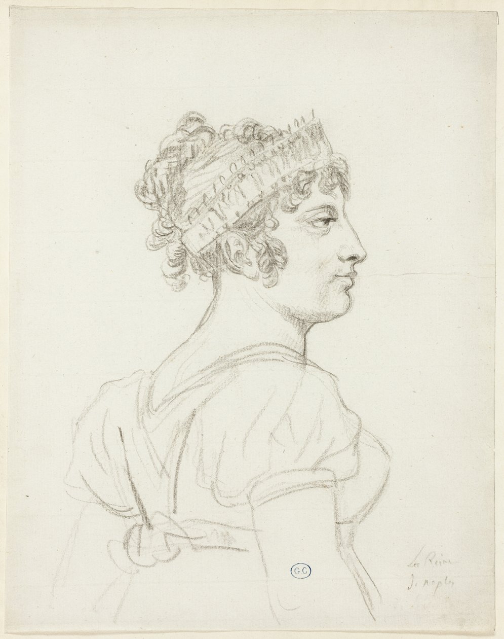 Byst av Caroline Bonaparte, prinsessan Murat, drottningen av Neapel av Jacques Louis David
