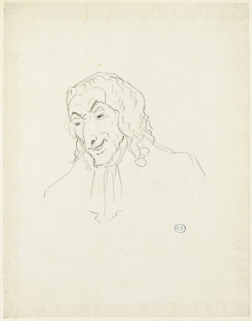 Byst av en man med en Jabot av Jacques Louis David