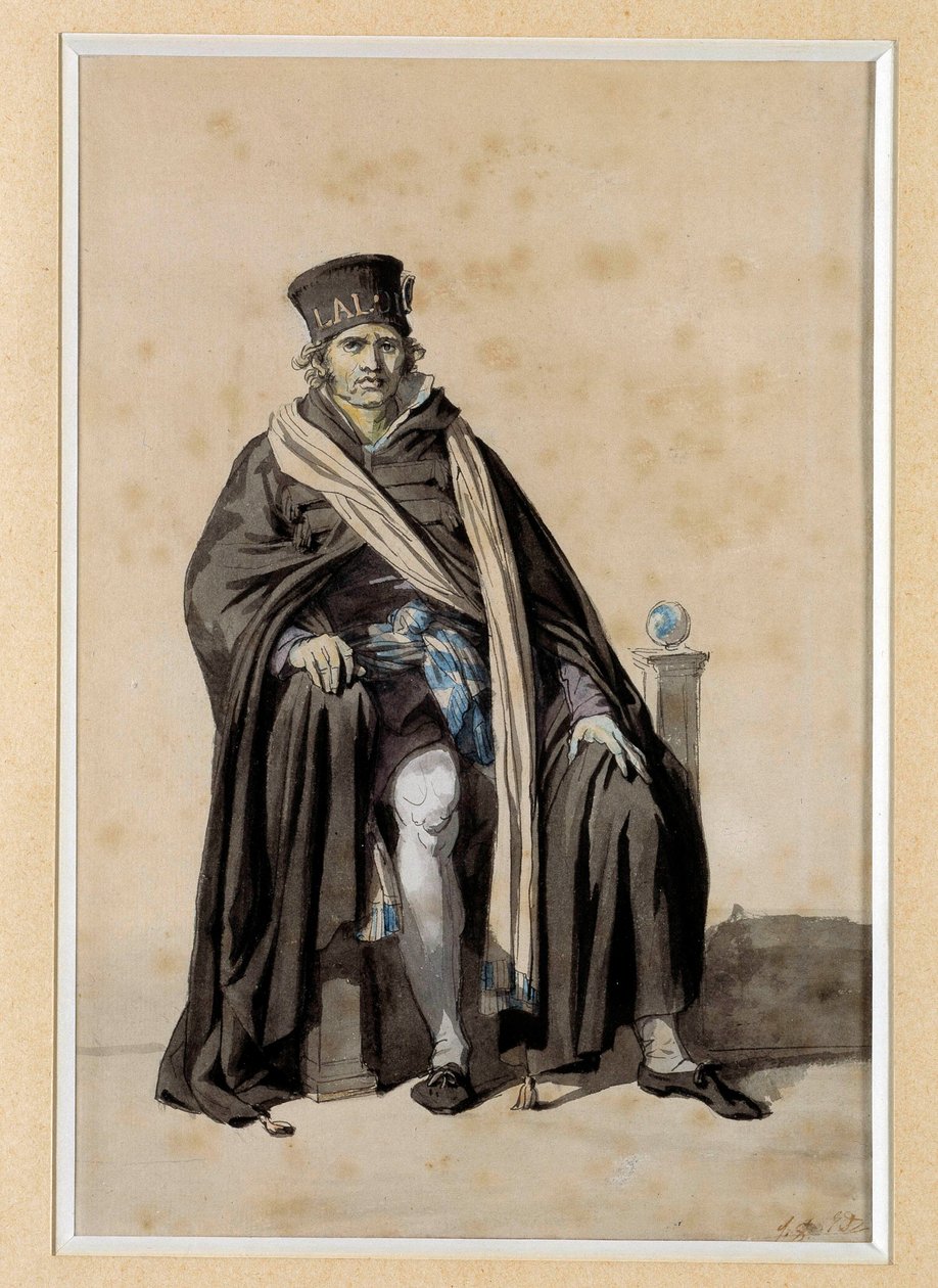 Konvent: medborgerlig kostymprojekt 1793 "" The habit of Judge"" Teckning av Jacques Louis David (1748-1825) Sön. 0,3x0,2 m Versailles, musee du chateau av Jacques Louis David
