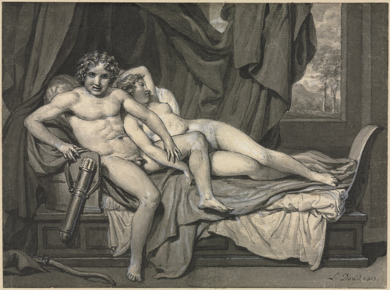 Amor och psyke, 1813. av Jacques Louis David