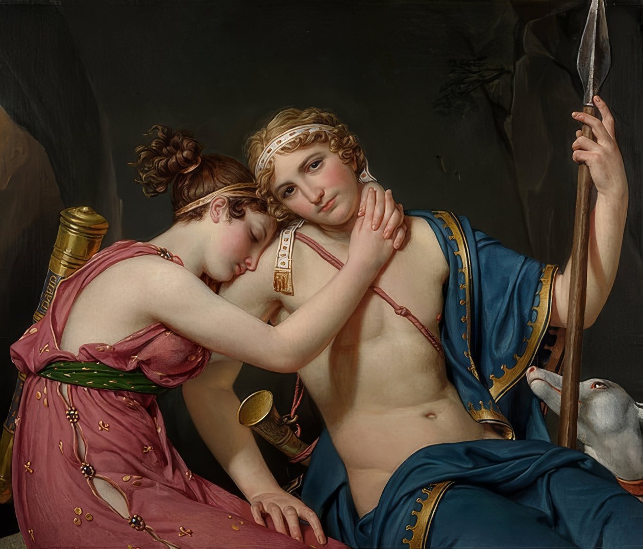 Telemakhos farväl till eucharisen. 1818 av Jacques Louis David