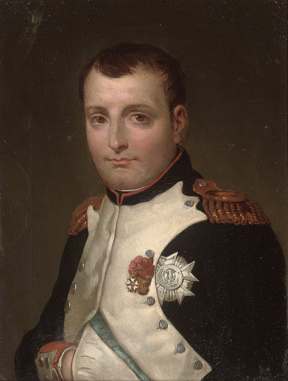 Detalj av Napoleon i hans arbetsrum i Tuileriepalatset av Jacques Louis David