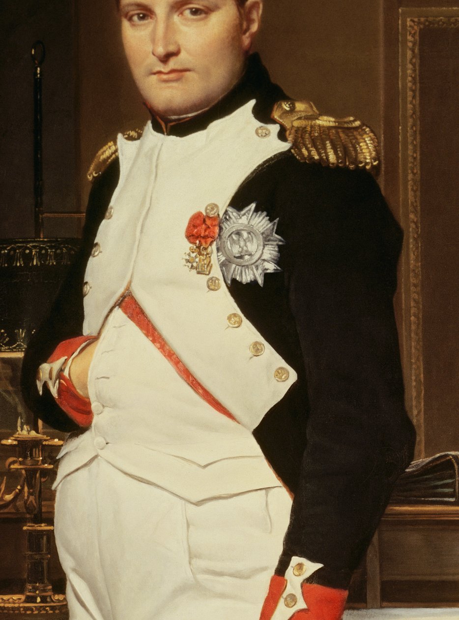 Detalj av kejsar Napoleon i sitt arbetsrum i Tuilerierna av Jacques Louis David