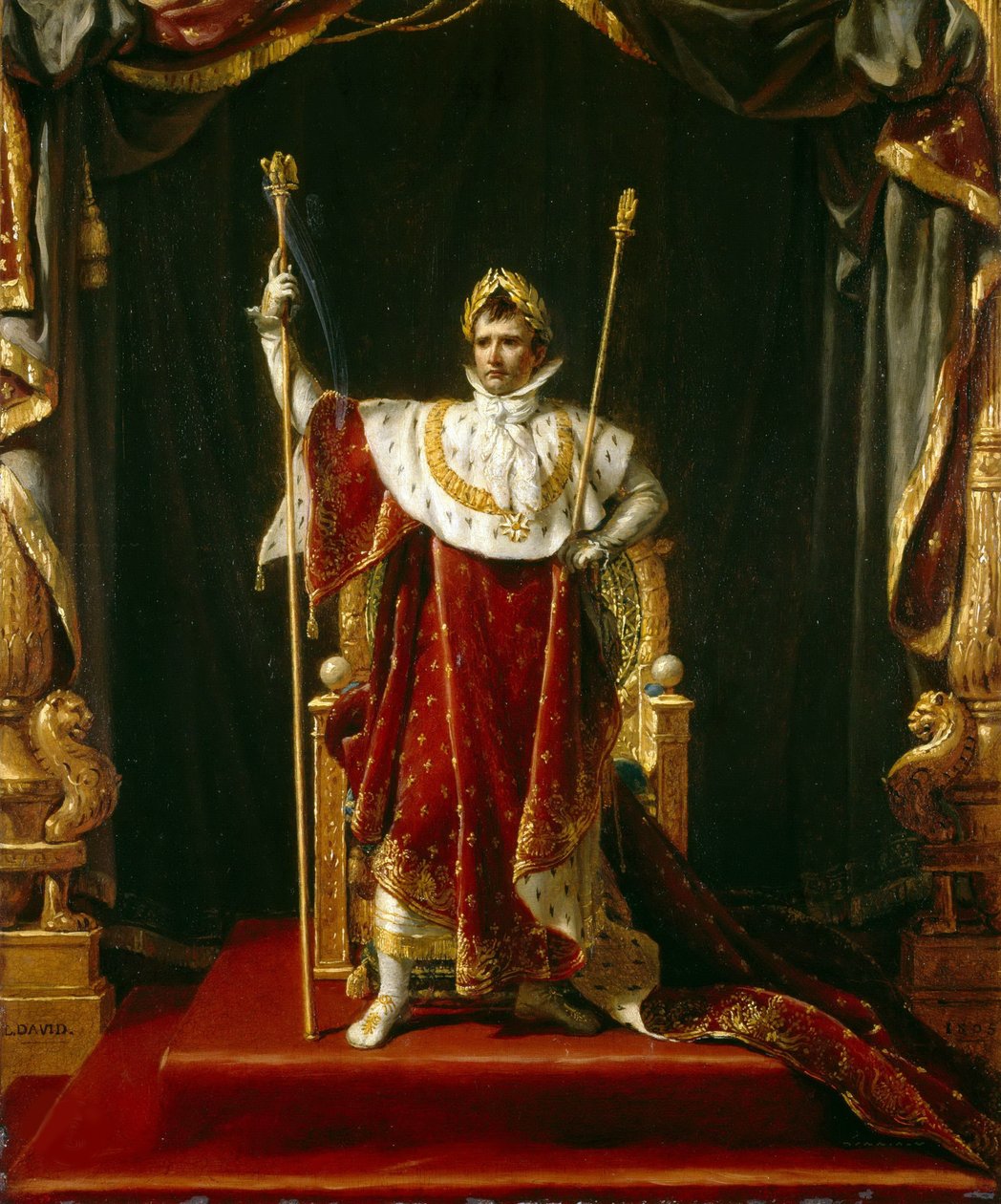 Kejsar Napoleon I i sina kejserliga dräkter, 1805. av Jacques Louis David
