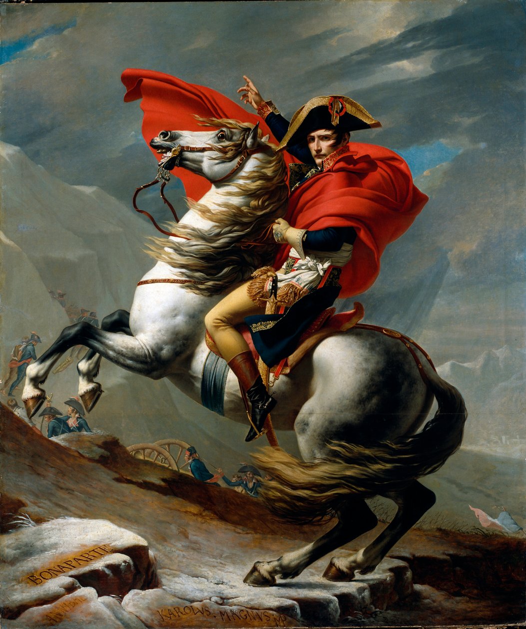 Ridsporträtt av Napoleon I Bonaparte av Jacques Louis David
