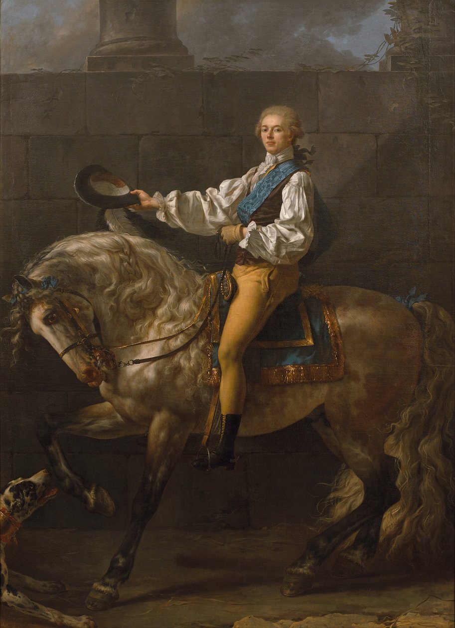 Ryttarporträtt av Stanislaw Kostka Potocki 1755-1821 av Jacques Louis David