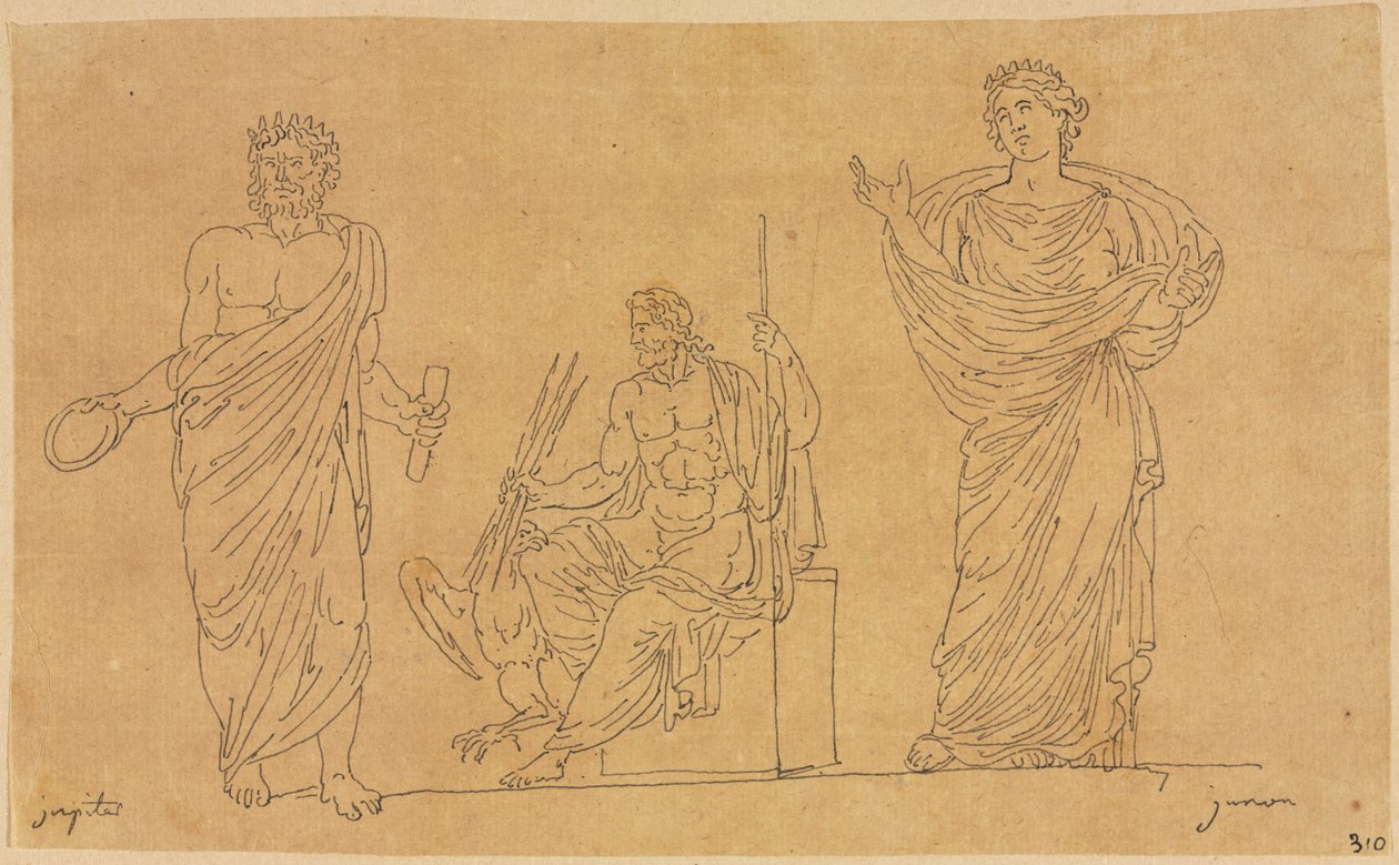 Gudar och gudinna av Jacques Louis David