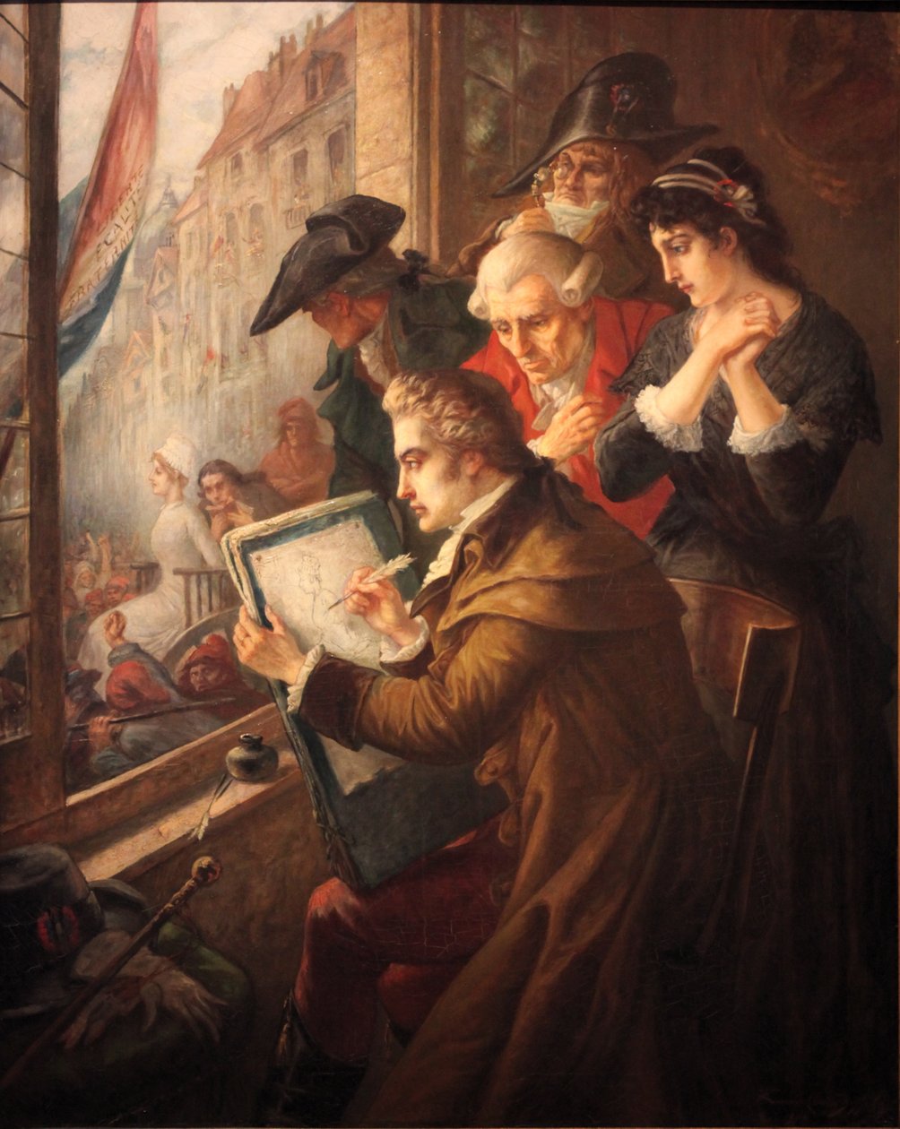 J. L. David ritar Marie Antoinette på resan till avrättningen av Jacques Louis David