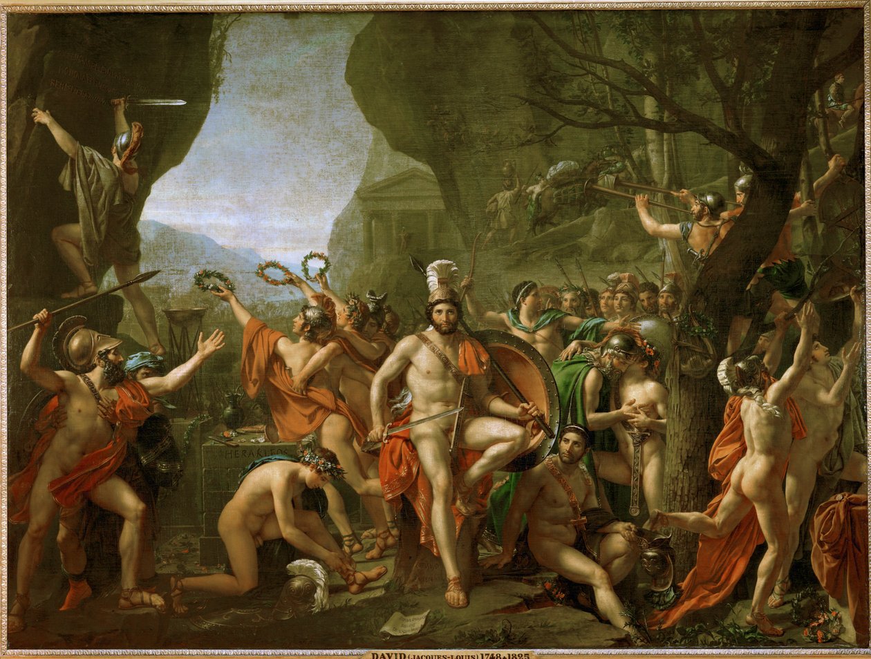 Leonidas vid Thermopylae av Jacques Louis David