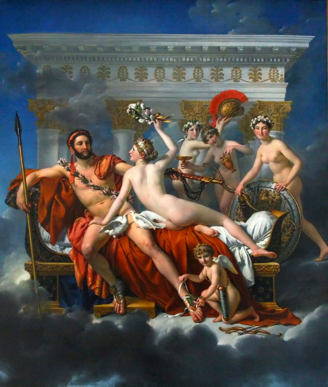 Mars avväpnas av Venus, 1824. av Jacques Louis David
