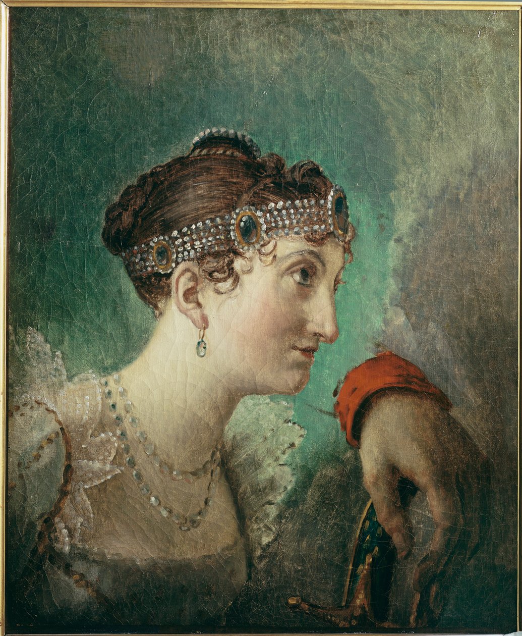 Mme Alexandre de la Rochefoucauld ... (oljeskiss) av Jacques Louis David