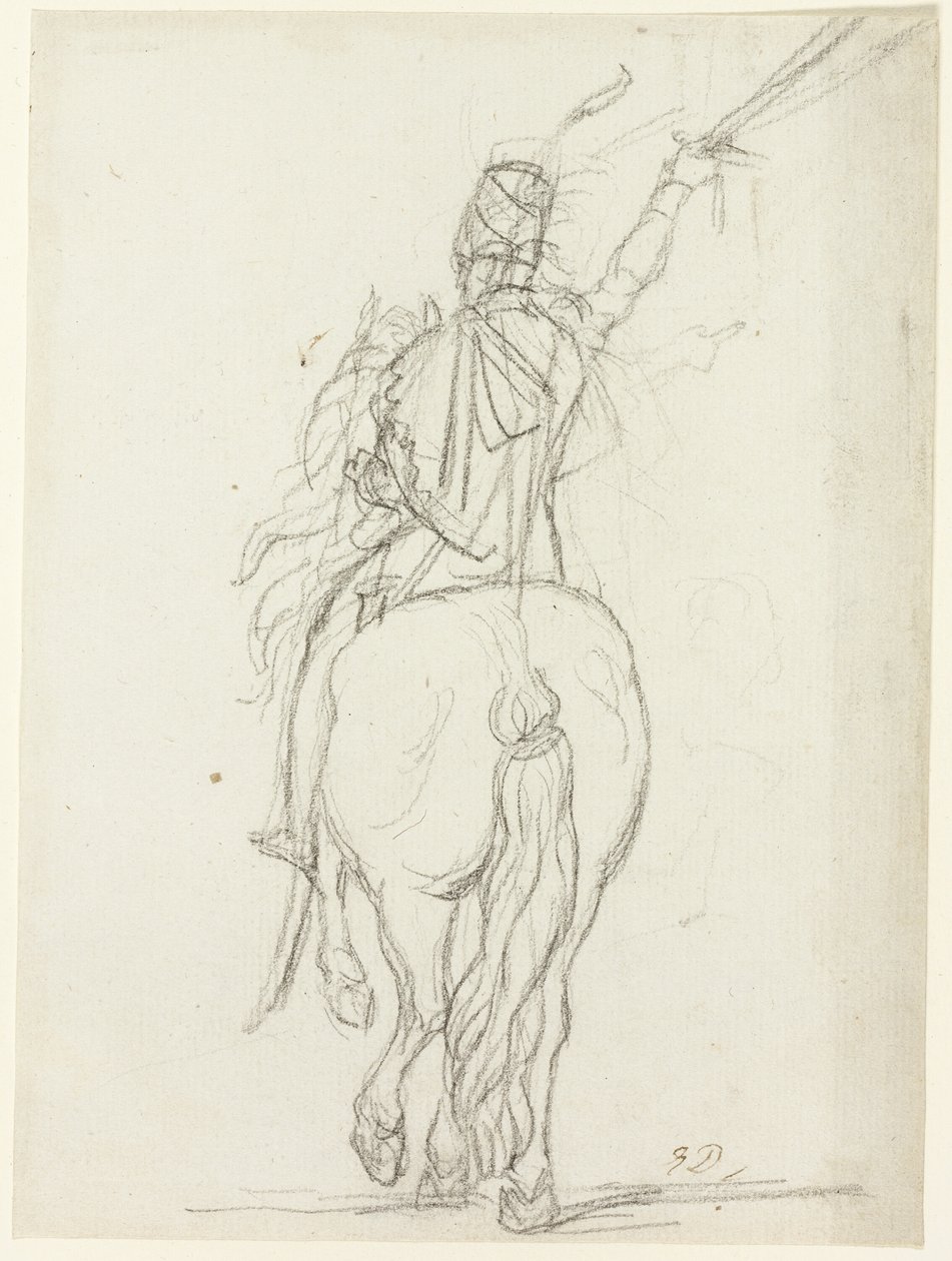 Ridande officer bakifrån av Jacques Louis David