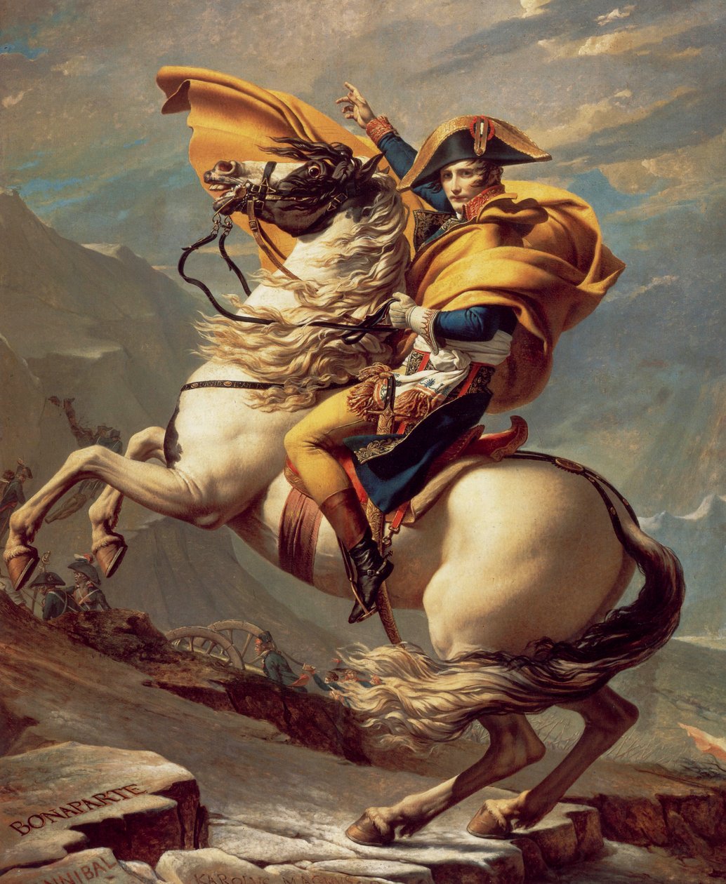Napoleon korsar Alperna av Jacques Louis David