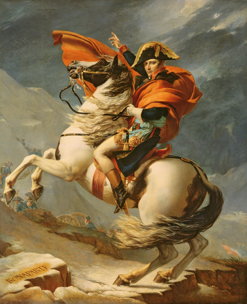 Napoleon korsar Alperna den 20 maj 1800 av Jacques Louis David