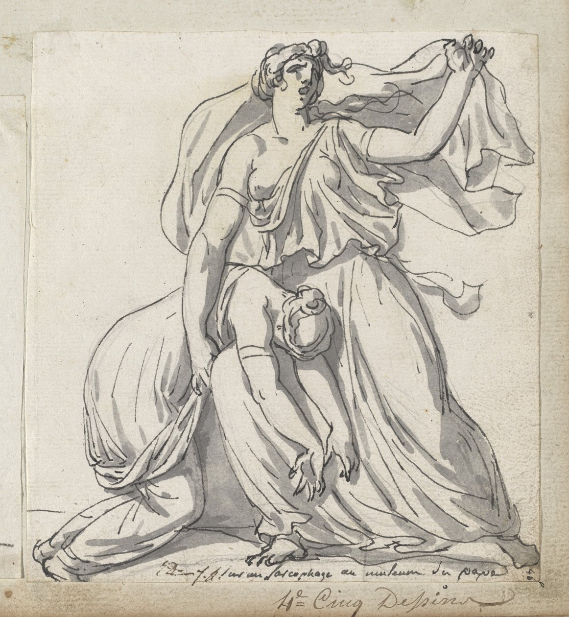 Niobe och hennes dotter av Jacques Louis David