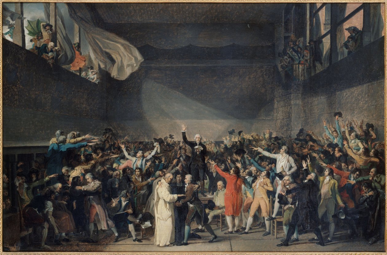 Ed på Jeu de Paume den 20 juni av Jacques Louis David