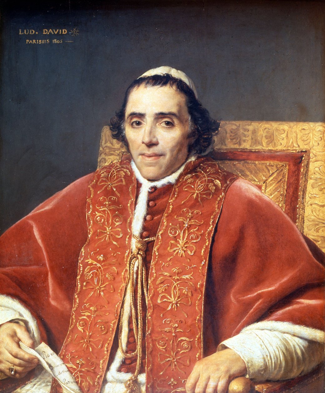 Pius VII (1742 - 1823). Målning av Jacques Louis David (1748-1825). Louvren. Paris av Jacques Louis David