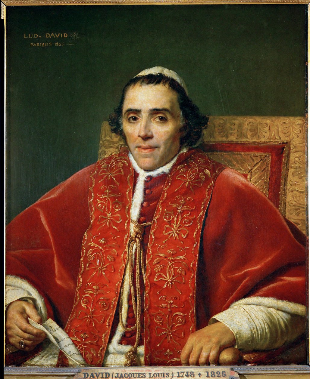 Påve Pius VII... av Jacques Louis David