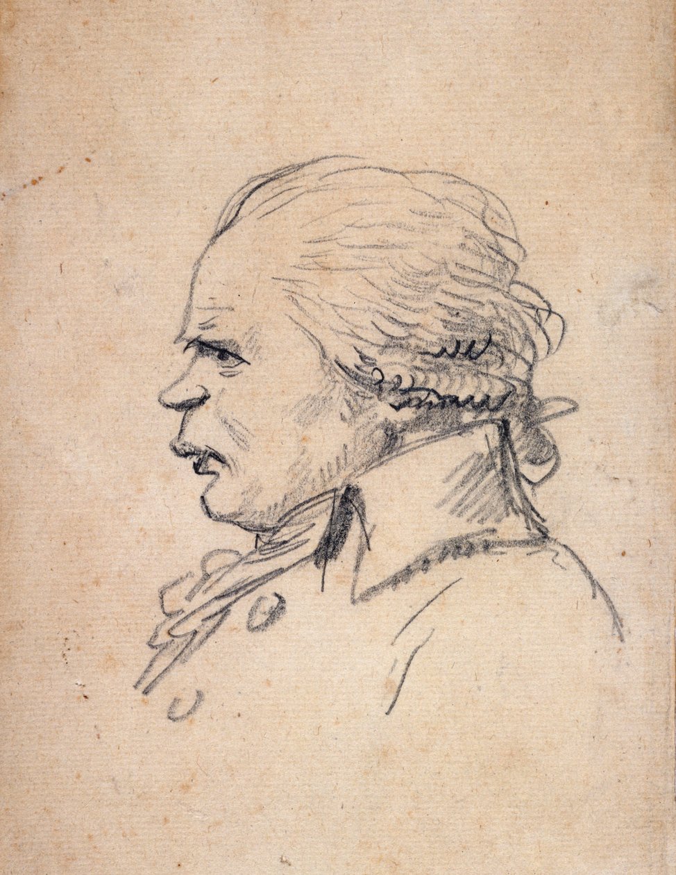 Laddat porträtt av Danton (karikatyr) av Jacques Louis David