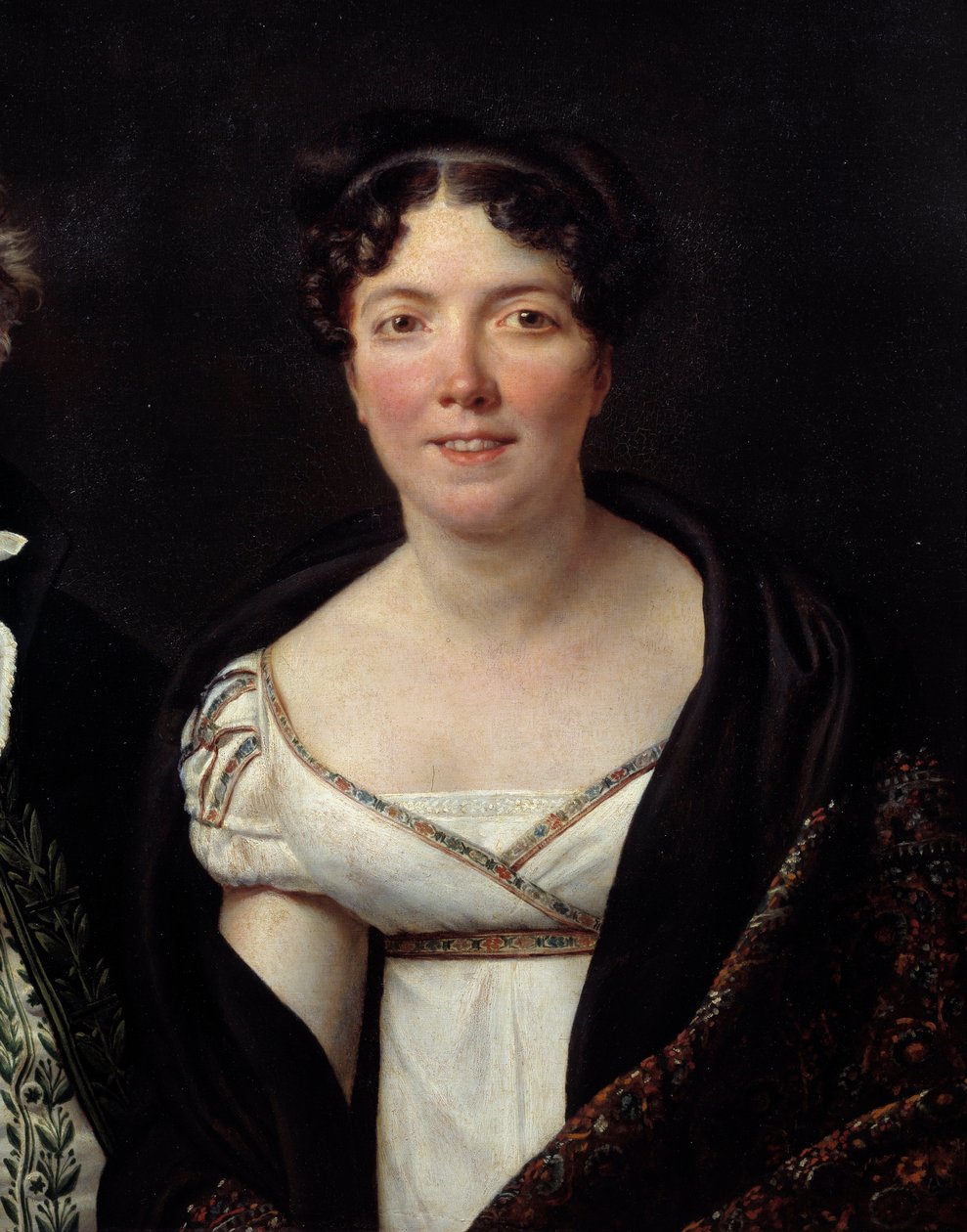 Porträtt av Madame Mongez (1775-1855), hustru till arkeologen Mongez Detail. Målning av Jacques Louis David (1748-1825) av Jacques Louis David