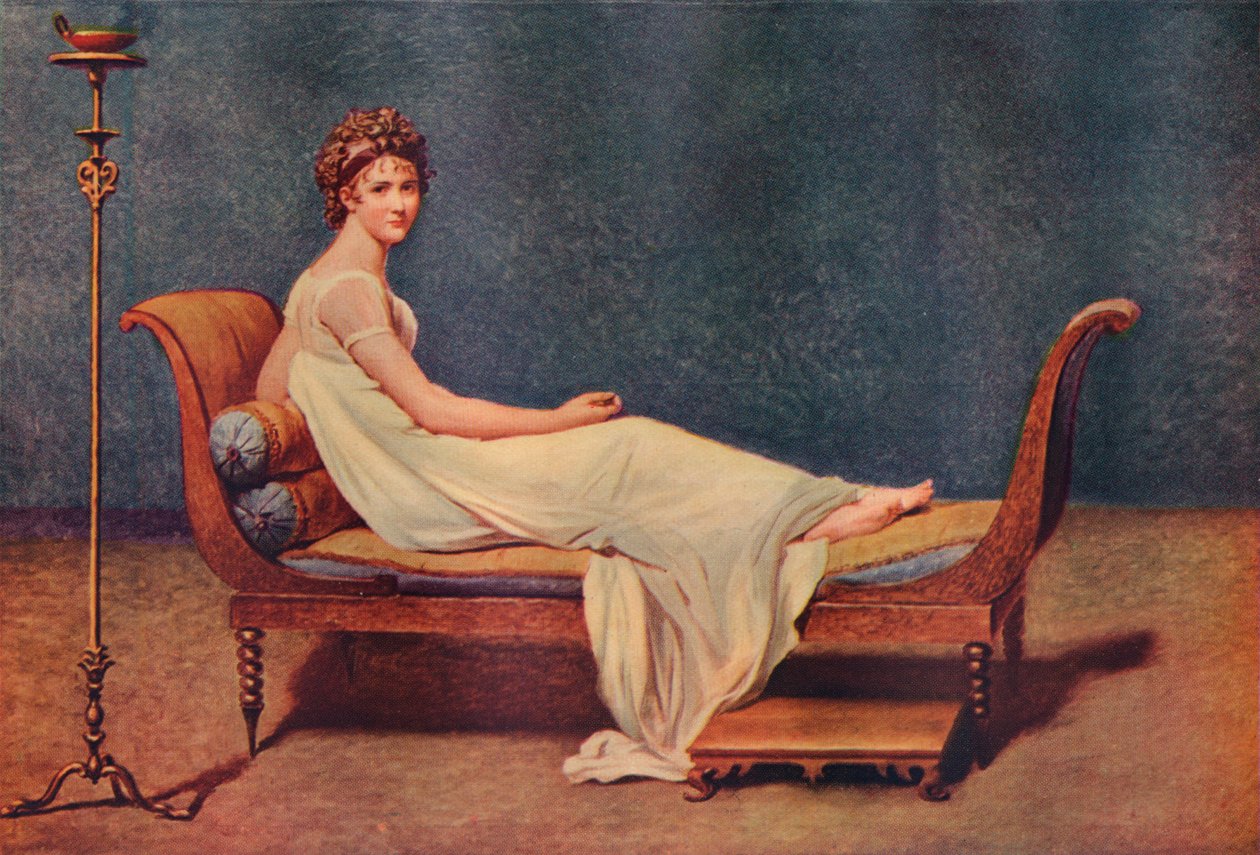 Porträtt av Madame Recamier, 1800, 1911 av Jacques Louis David