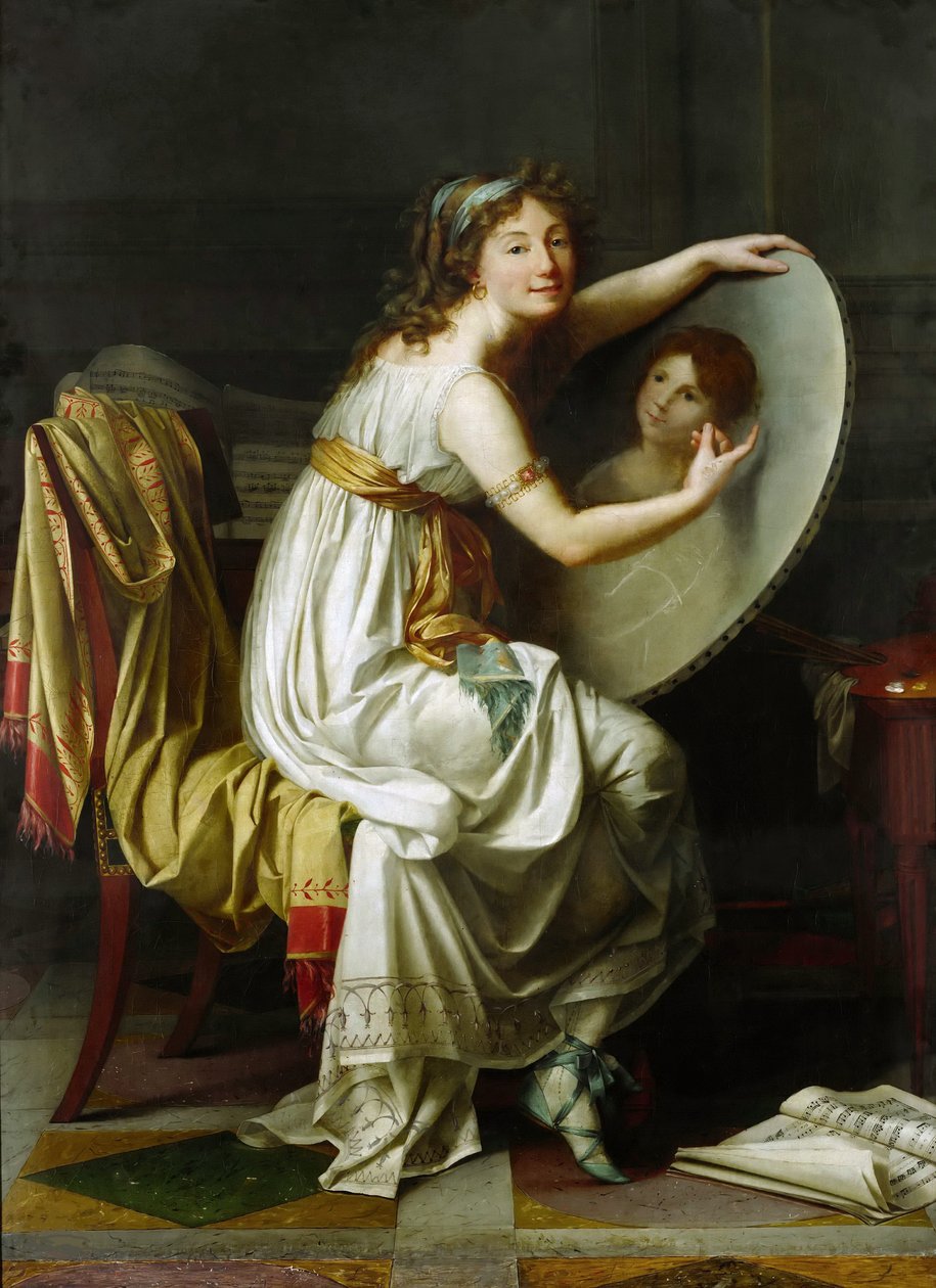 Porträtt av Rose Adelaide Ducreux, ca. 1800. av Jacques Louis David