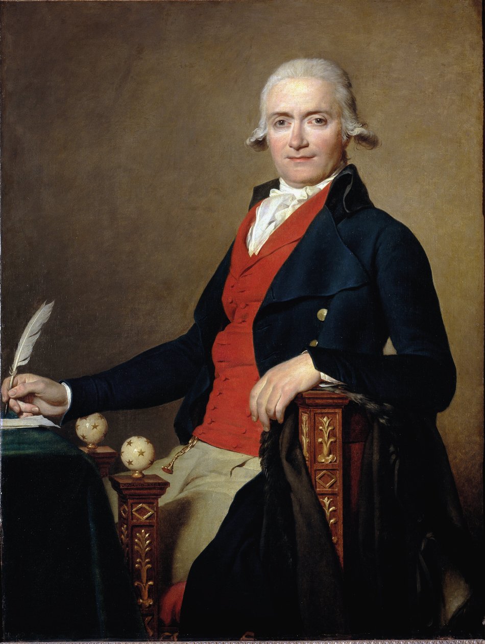 Porträtt av ministern Gaspard Meyer - olja på duk av Jacques Louis David