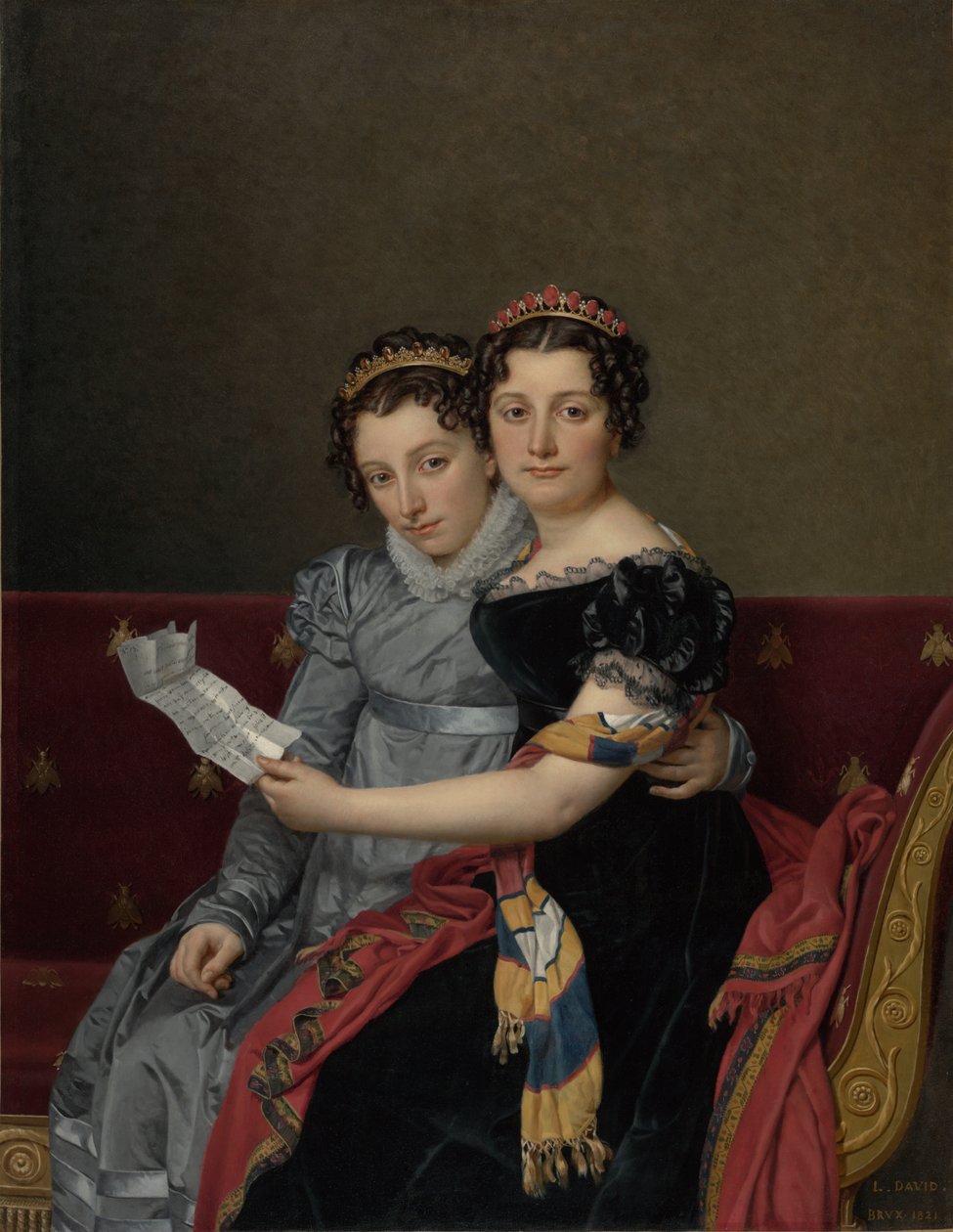 Porträtt av systrarna Zénaïde och Charlotte Bonaparte av Jacques Louis David