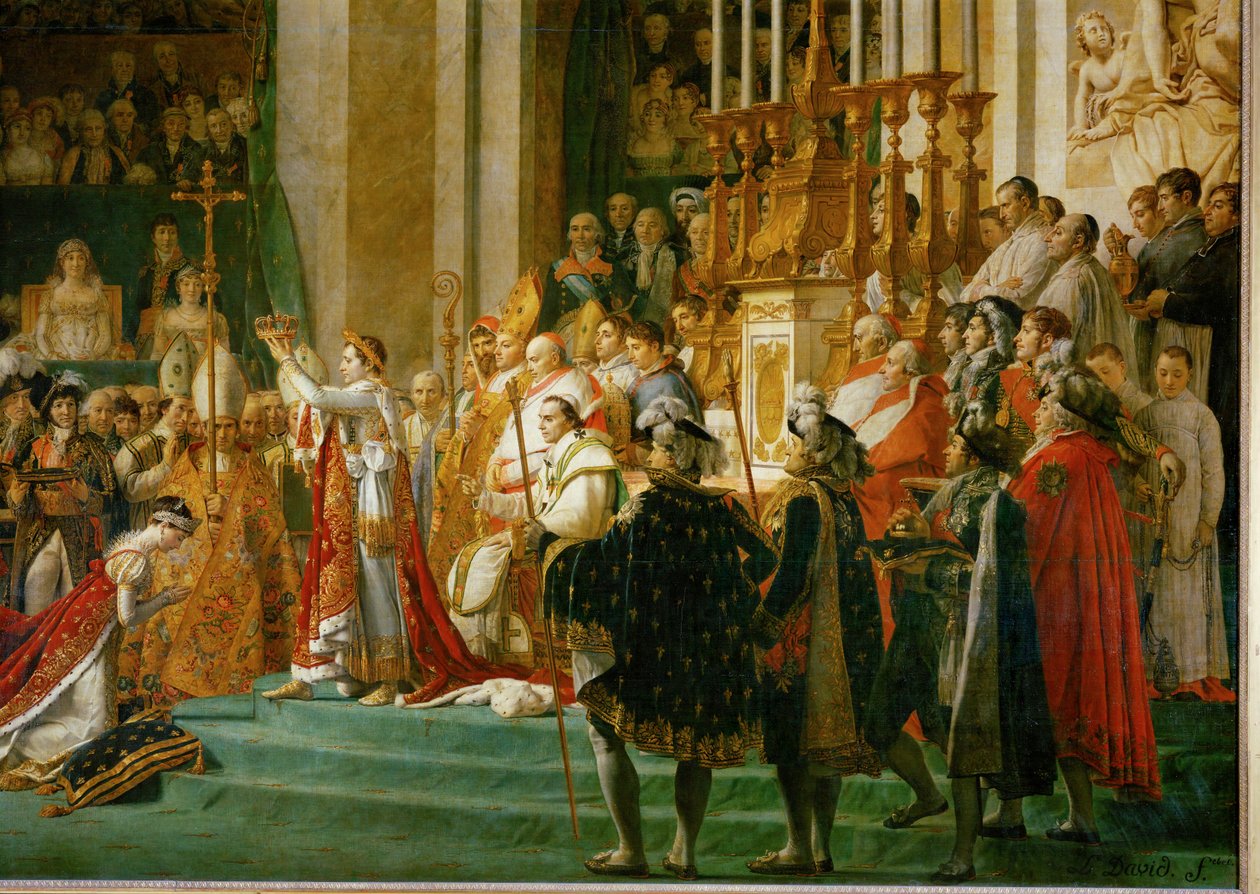 Kröningen av Napoleon i Notre-Dame ... av Jacques Louis David