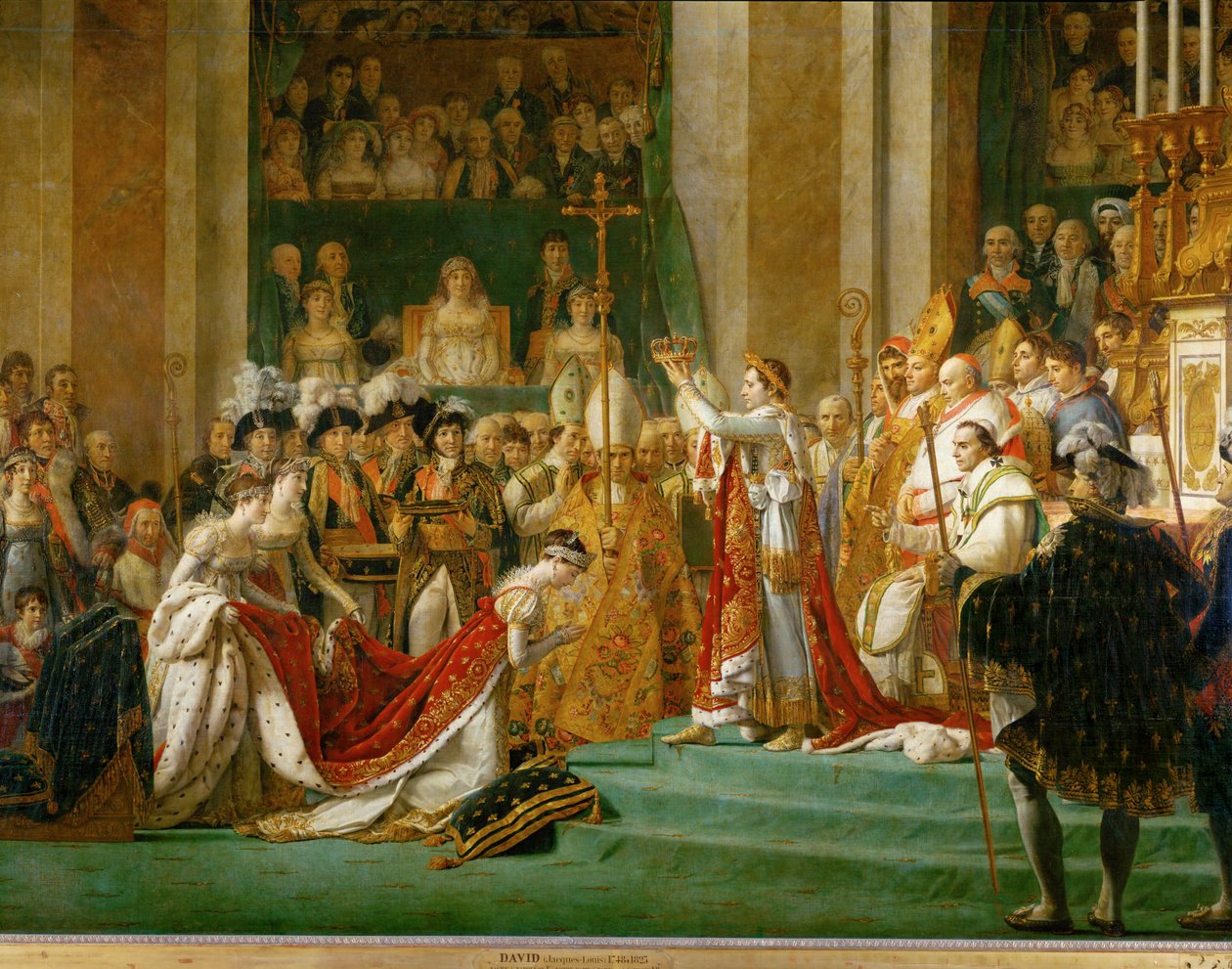 Kröningen av Napoleon i Notre-Dame ... av Jacques Louis David