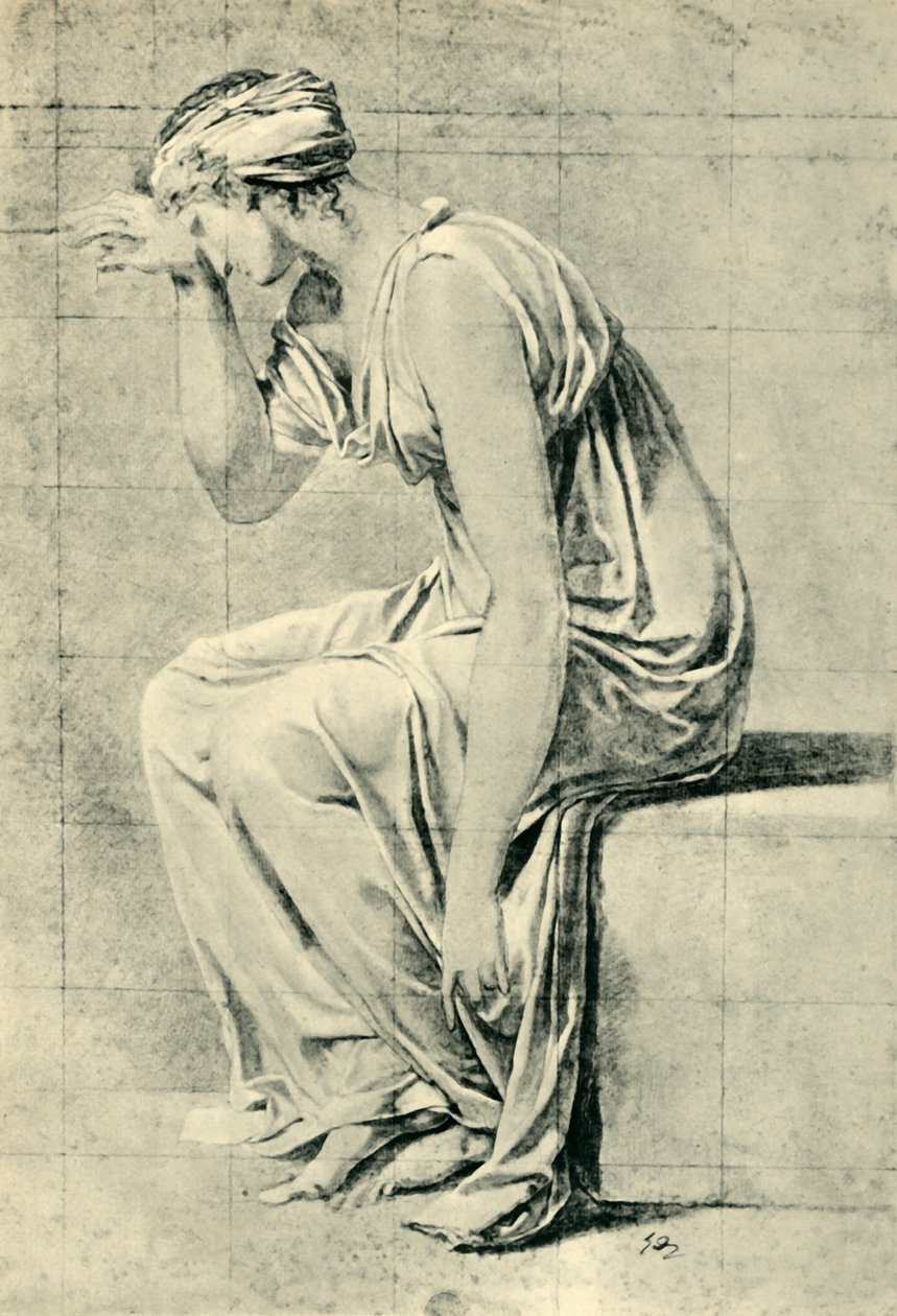 Sittande kvinna, sent 1700-tidigt 1800-tal, 1943. av Jacques Louis David