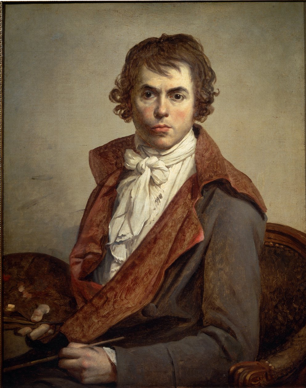 Självporträtt - 1794, Olja på duk av Jacques Louis David