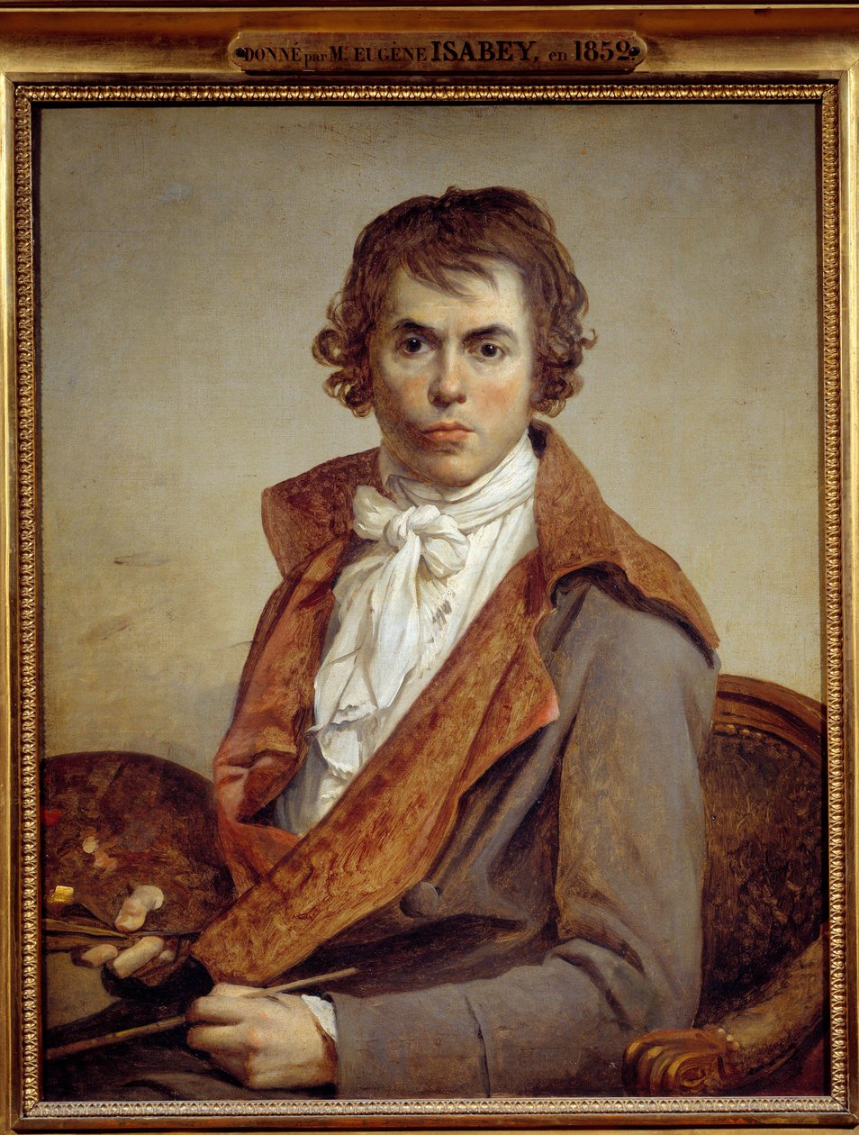 Självporträttmålning av Jacques Louis David (1748-1825) 1800-talets sön. 0,81x0,64 m - Självporträtt av Jacques Louis David (1748-1825) av Jacques Louis David