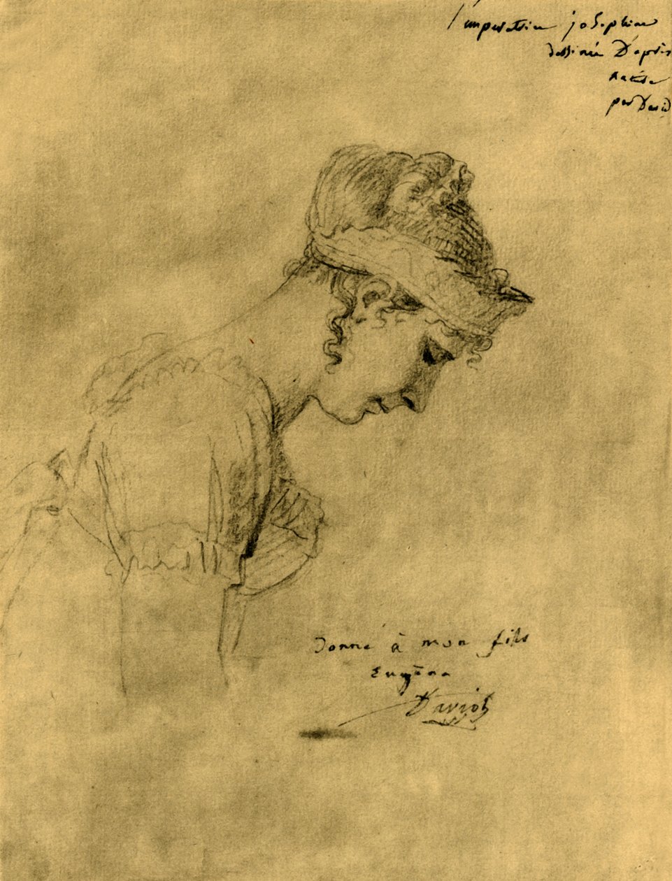 Skiss av Josephine vid Napoleons kröning, 2 december 1804, 1921. av Jacques Louis David