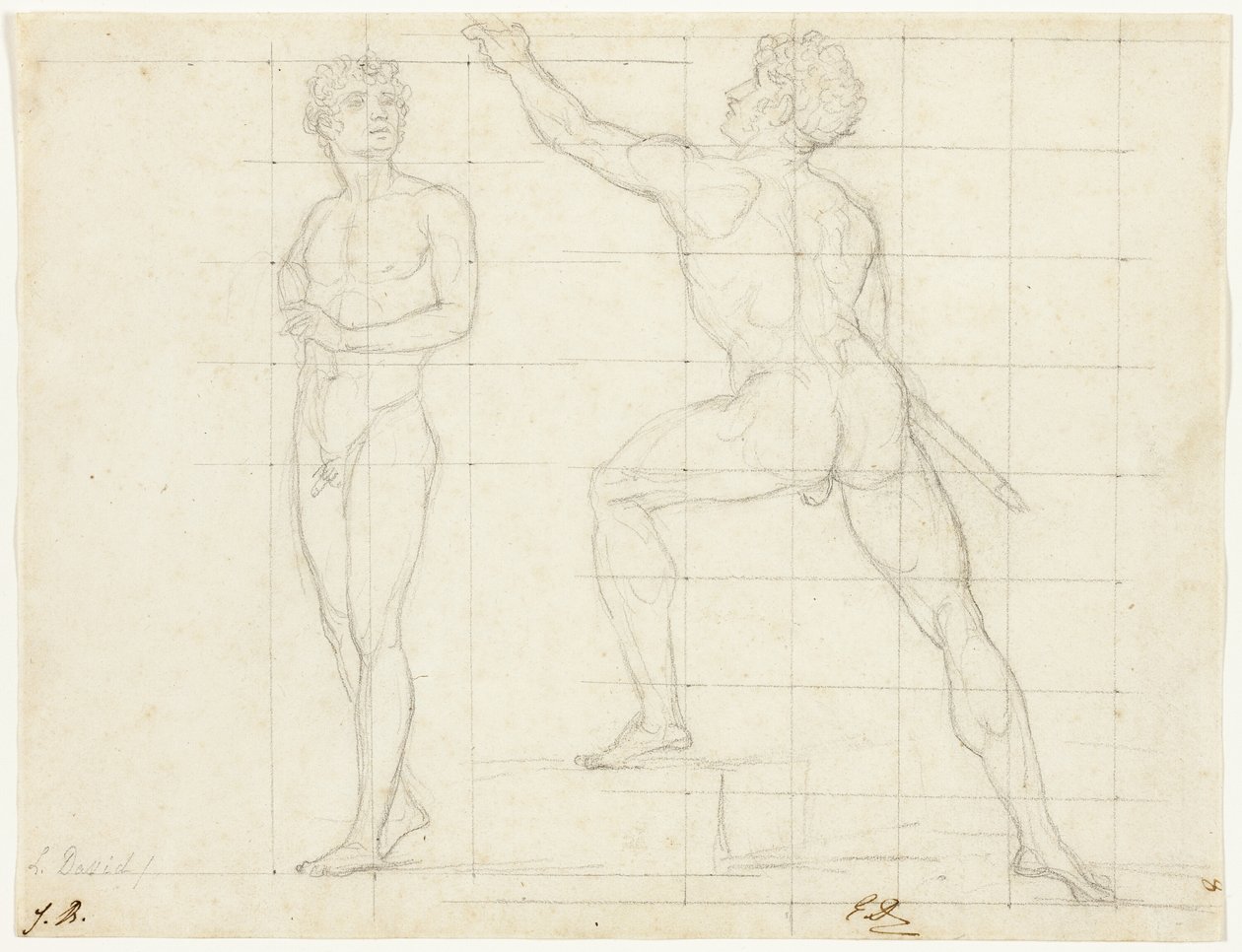 Studie för "The Distribution of the Eagles" av Jacques Louis David