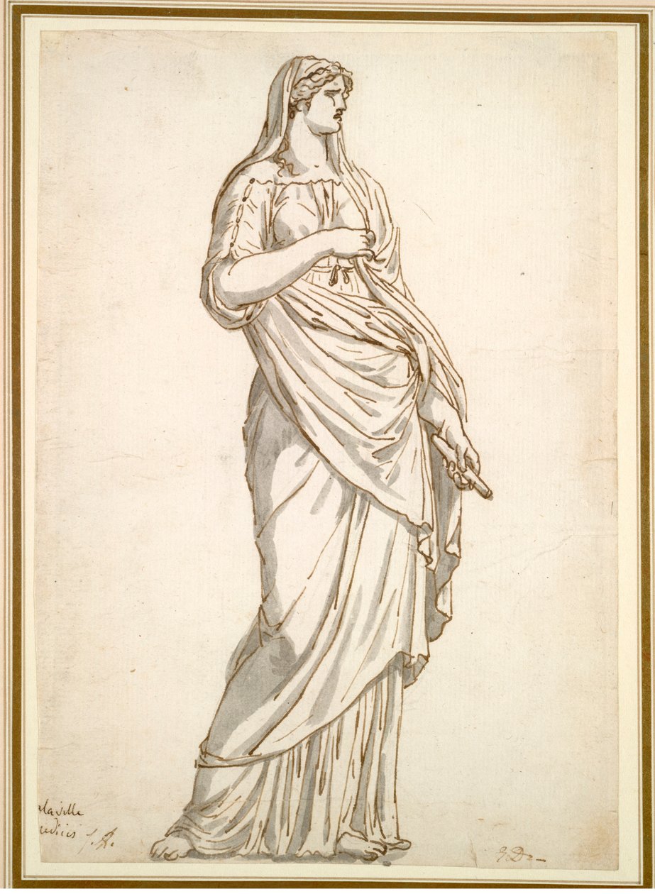 Studie av Sabine-statyn från Villa Medici, ca. 1775-1780. av Jacques Louis David