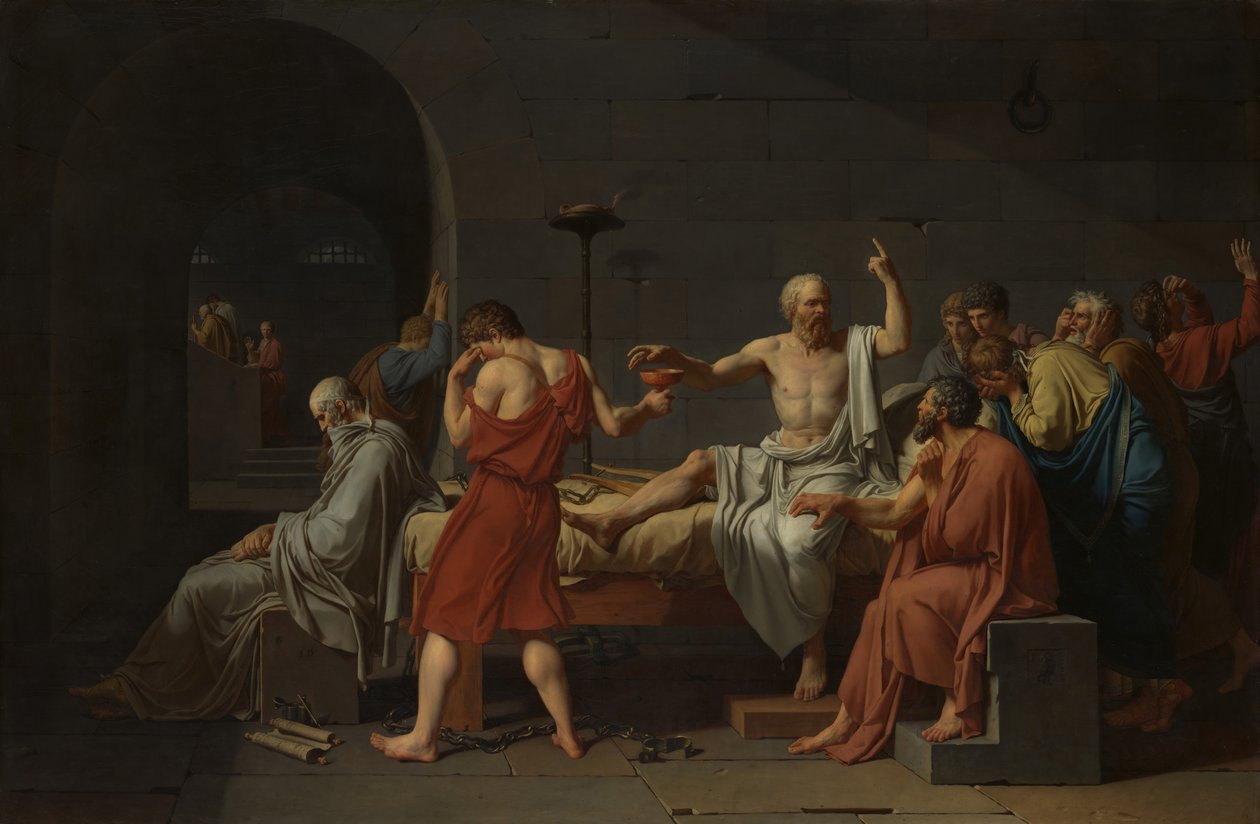 Sokrates död, 1787. av Jacques Louis David