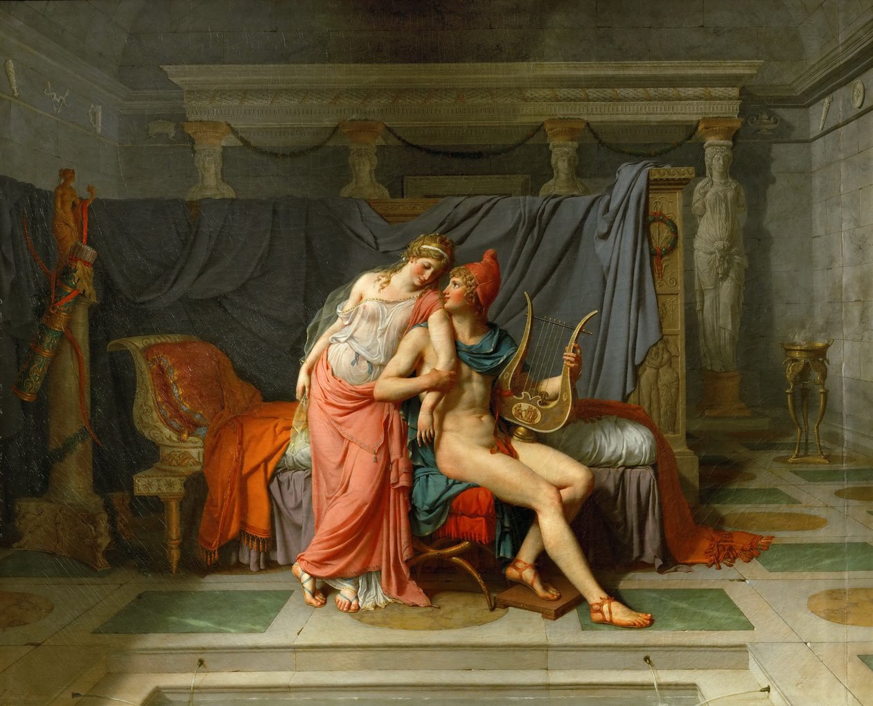 Helens och Paris kärlekar av Jacques Louis David