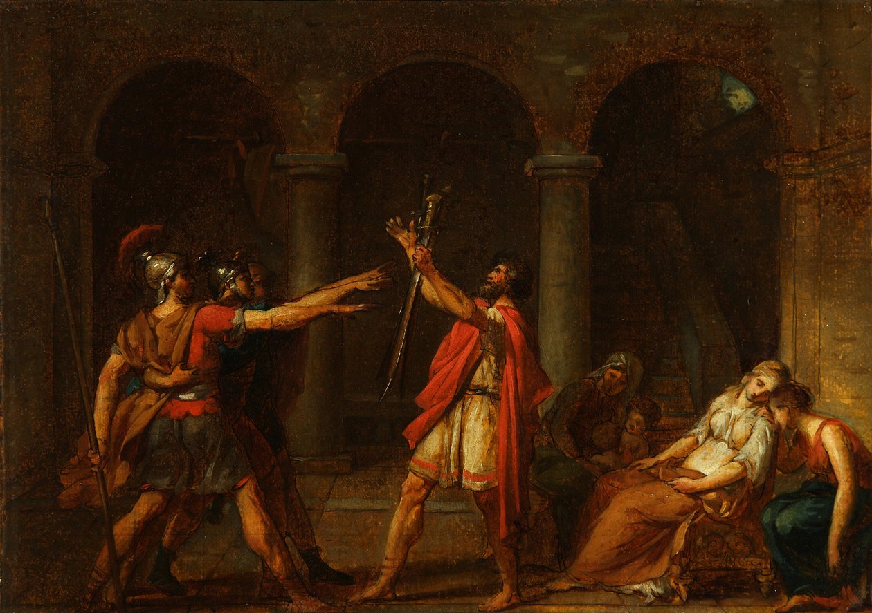 Horatii-studiens ed, 1784 av Jacques Louis David