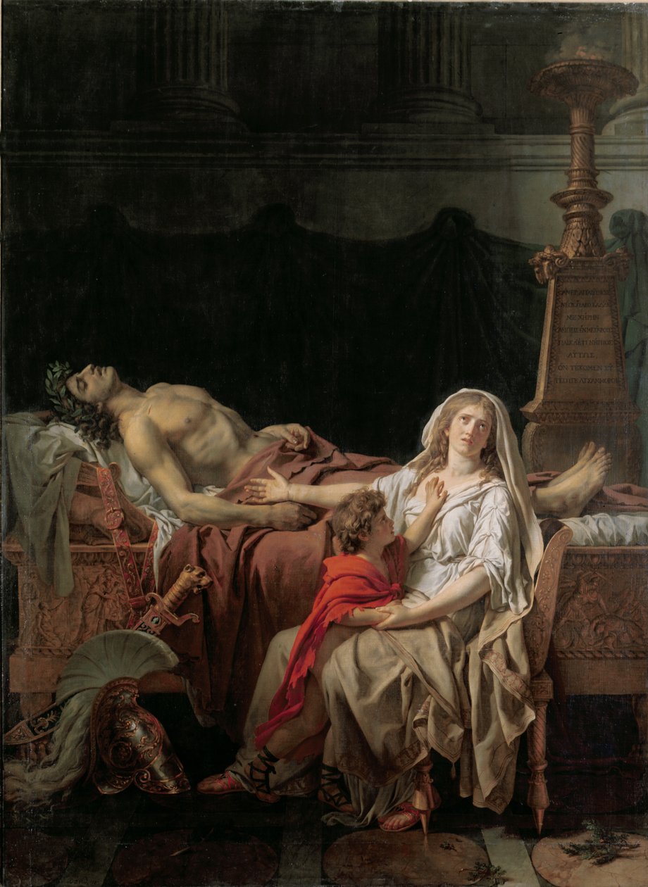 Andromaches smärta, 1783 av Jacques Louis David