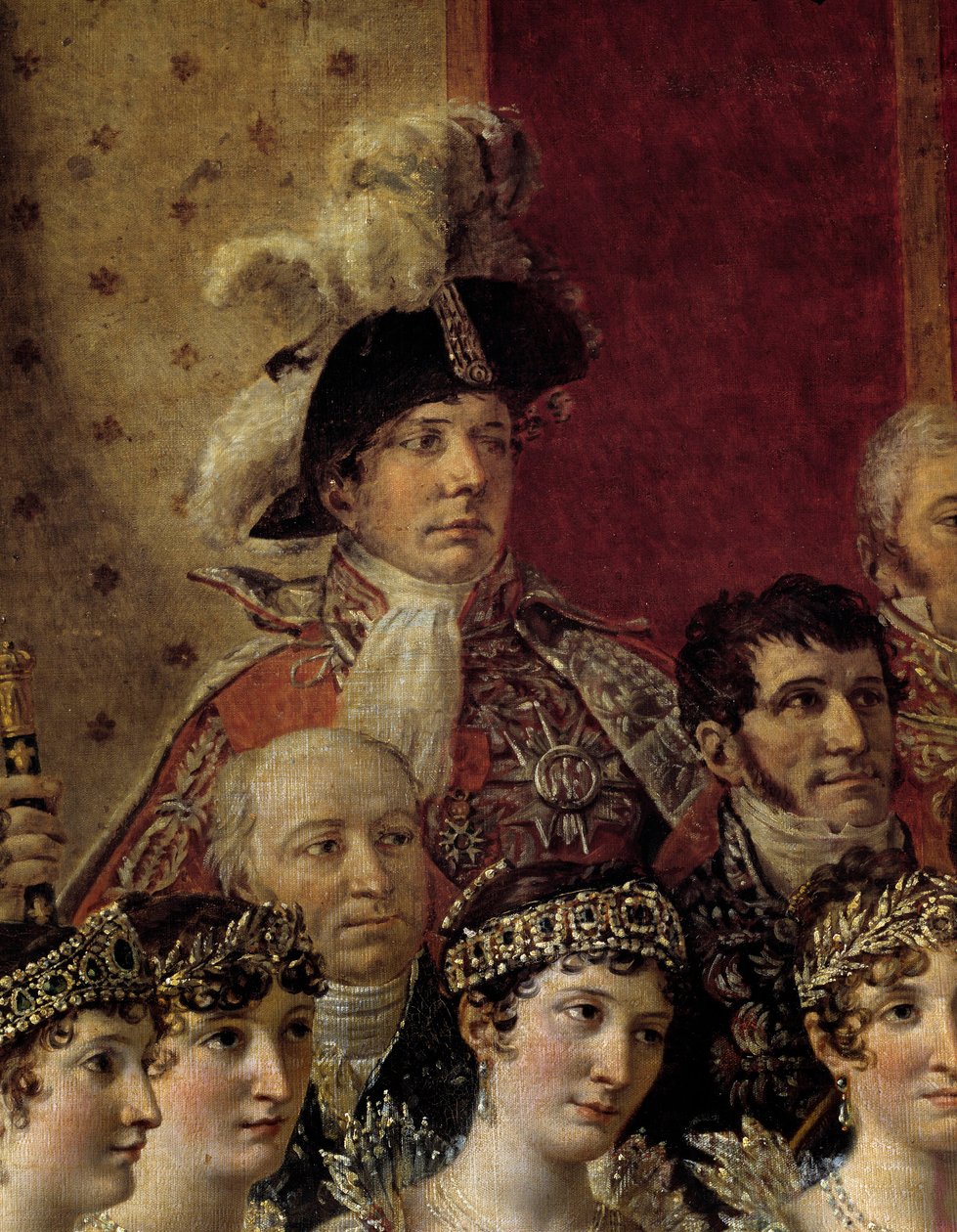 Napoleons rite. Detalj föreställande Pauline Bonaparte (Princess Borghese av Jacques Louis David